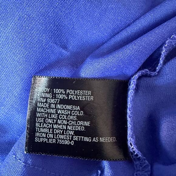 Worthington Women’s Blue Flowy Chiffon Sleeveless Top Size M - Picture 6 of 6